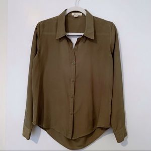 Forever21 satin silky back cut out top